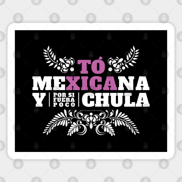 toxica chula wht Magnet by vjvgraphiks